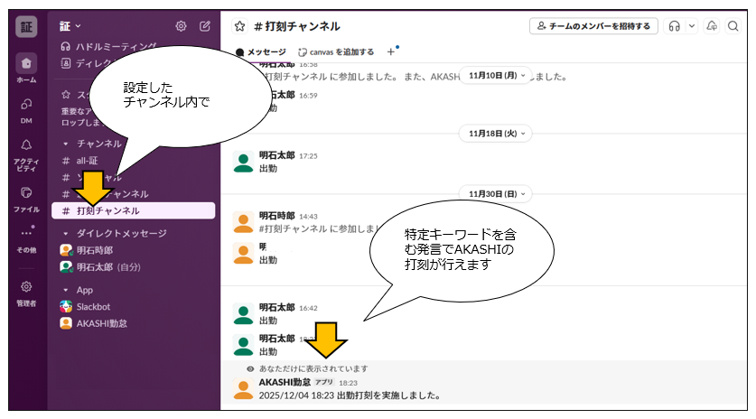 連携（Slack） – AKASHI ヘルプセンター